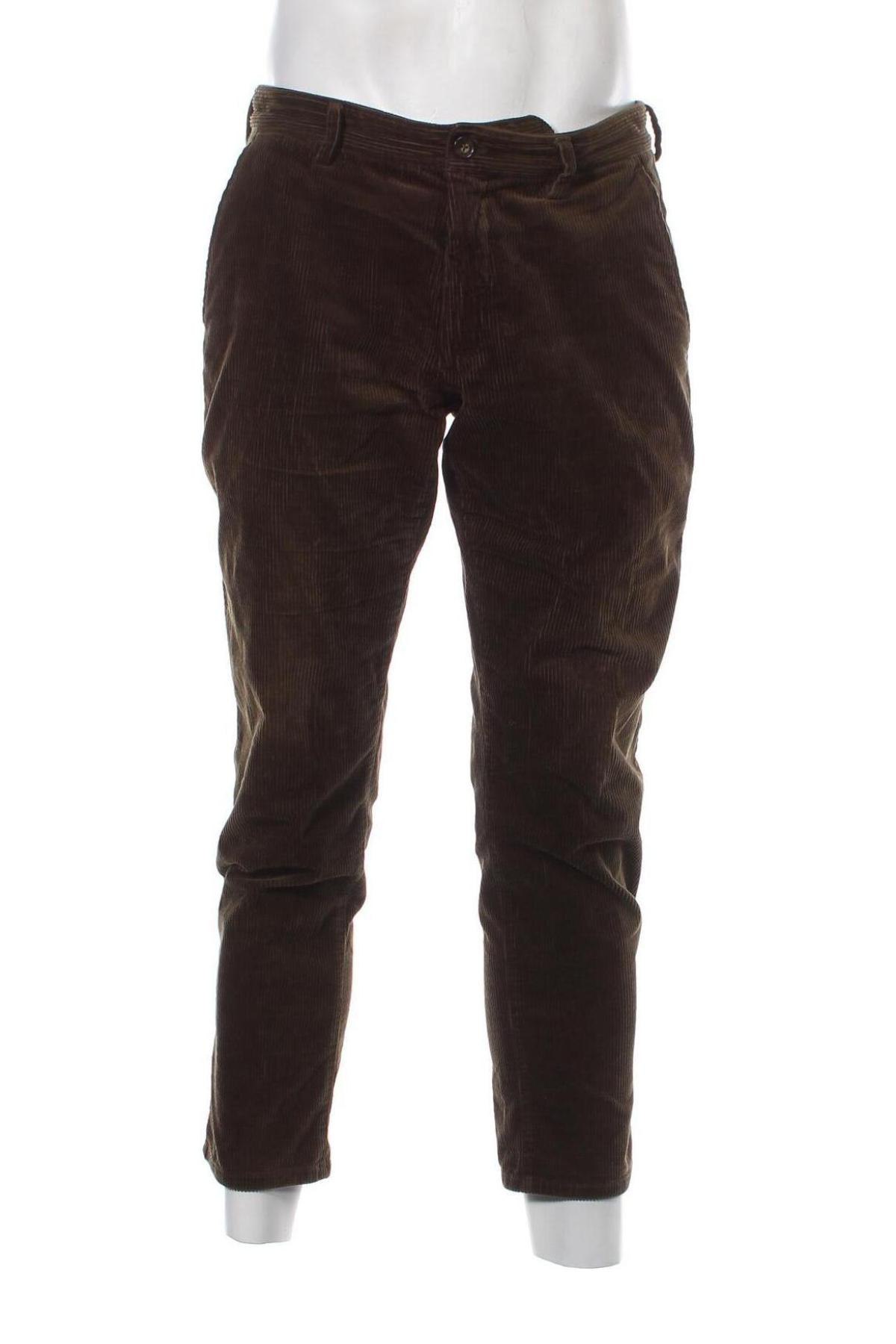 Pantaloni raiați de bărbați NN07, Mărime M, Culoare Verde, Preț 435,05 Lei