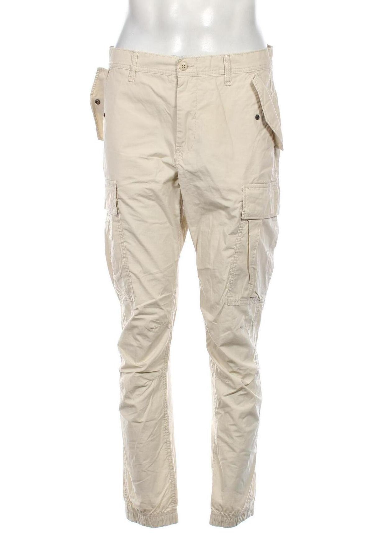 Pantaloni de bărbați H&M L.O.G.G., Mărime M, Culoare Bej, Preț 95,39 Lei