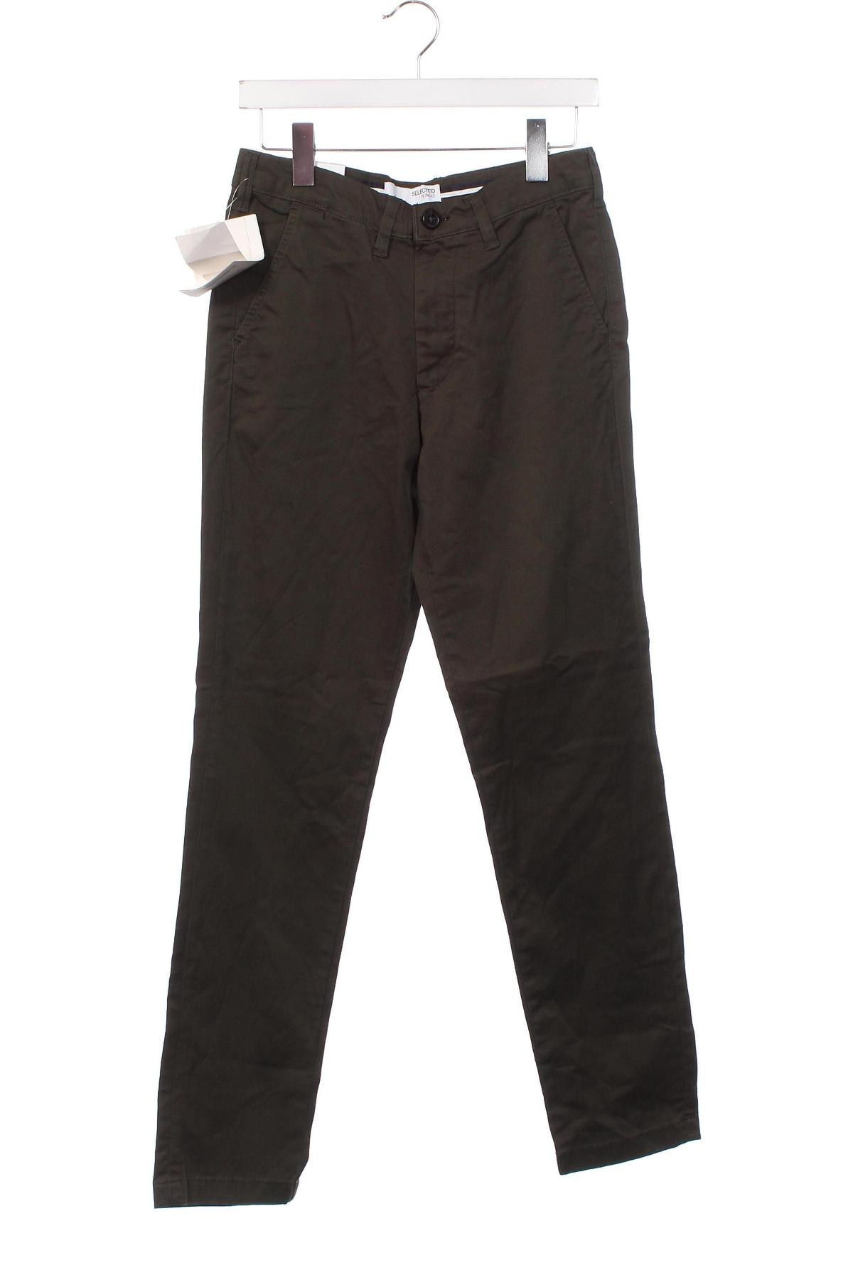 Мъжки панталон Selected Homme, Размер S, Цвят Зелен, Цена 16,15 лв.