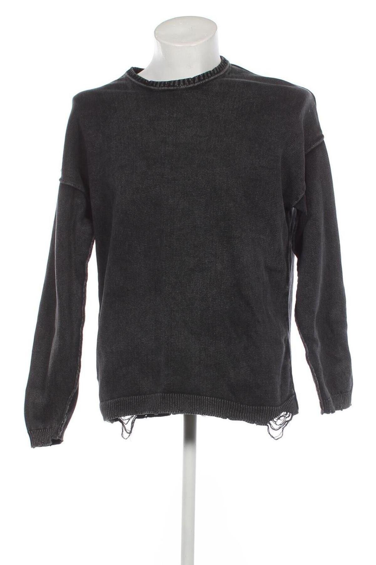 Мъжки пуловер Bershka, Размер M, Цвят Сив, Цена 13,92 лв.