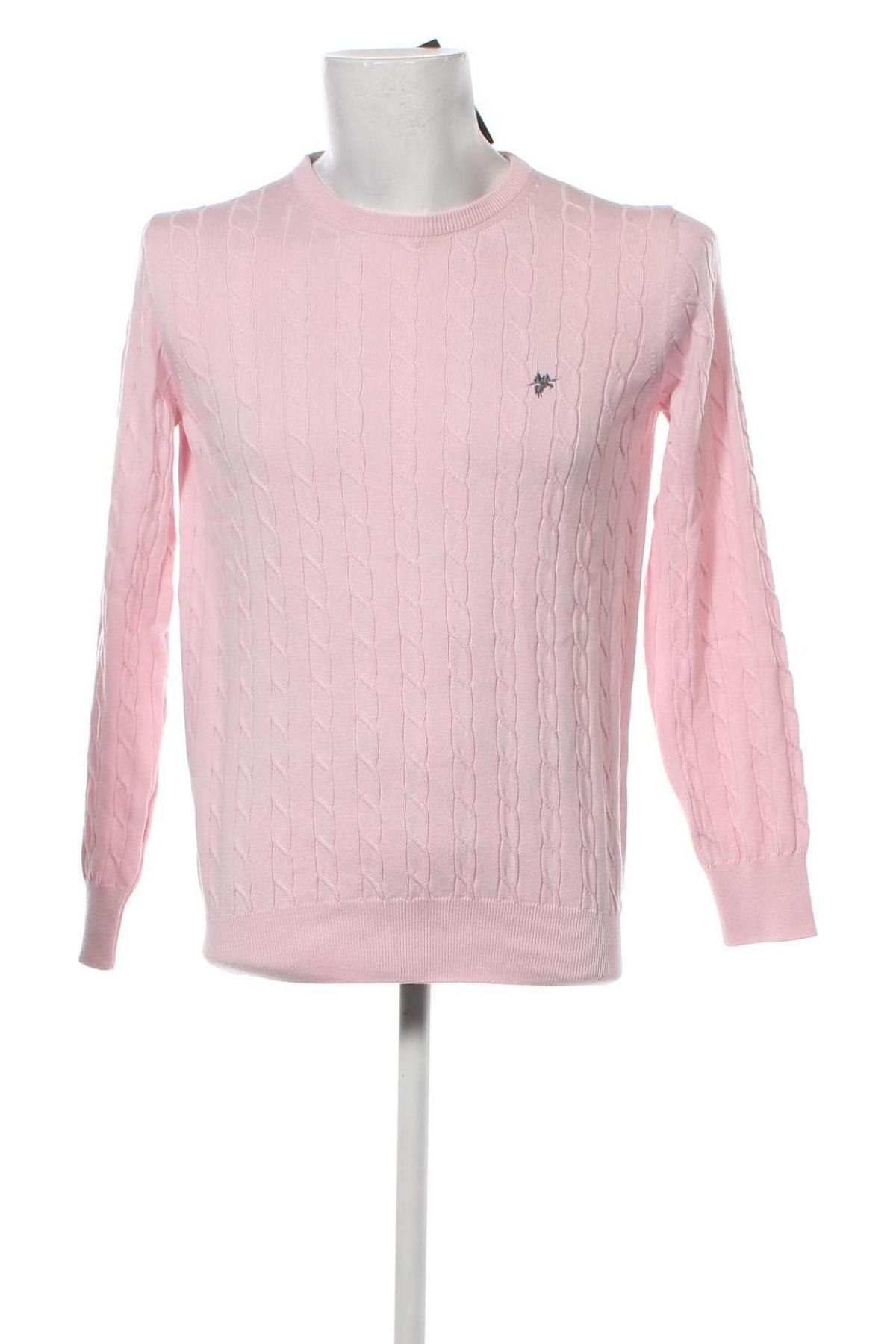 Ανδρικό πουλόβερ Denim Culture, Μέγεθος S, Χρώμα Ρόζ , Τιμή 11,13 €