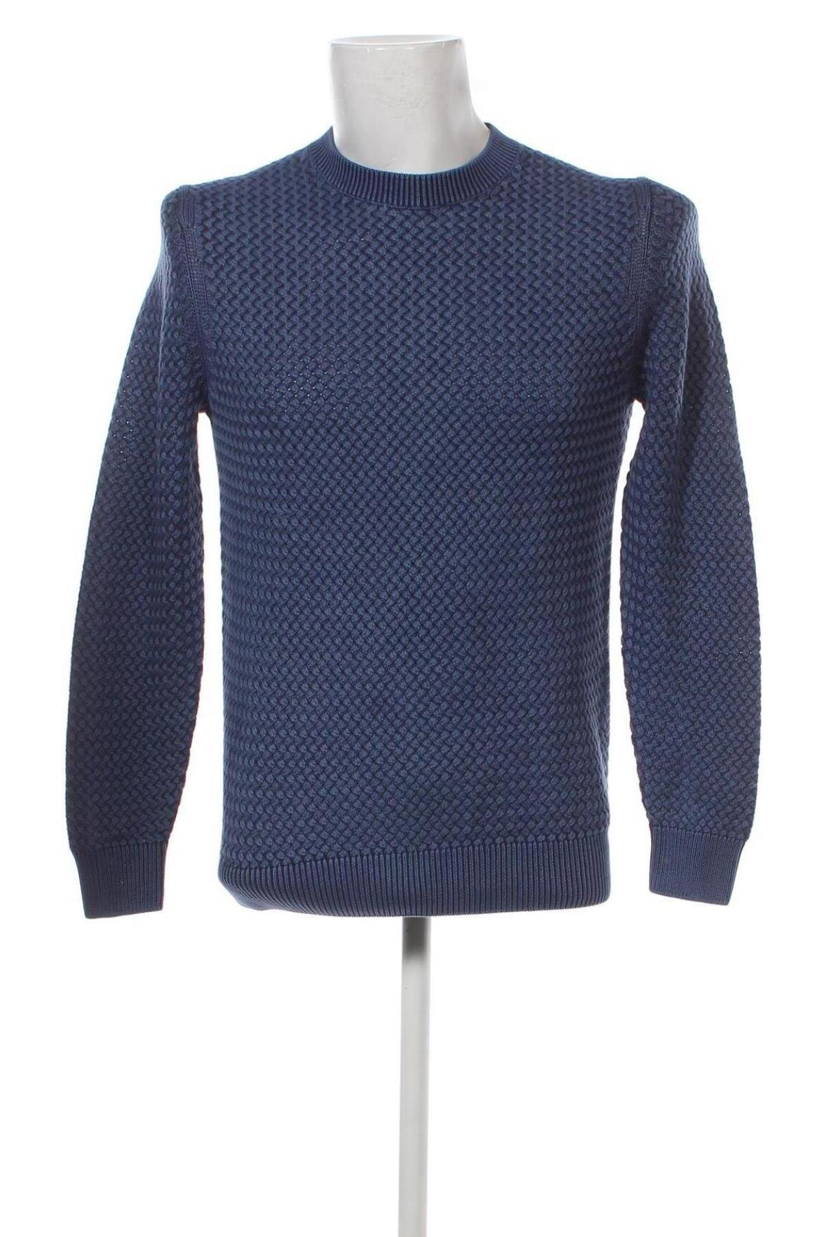 Мъжки пуловер Hackett, Размер S, Цвят Син, Цена 78,31 лв.