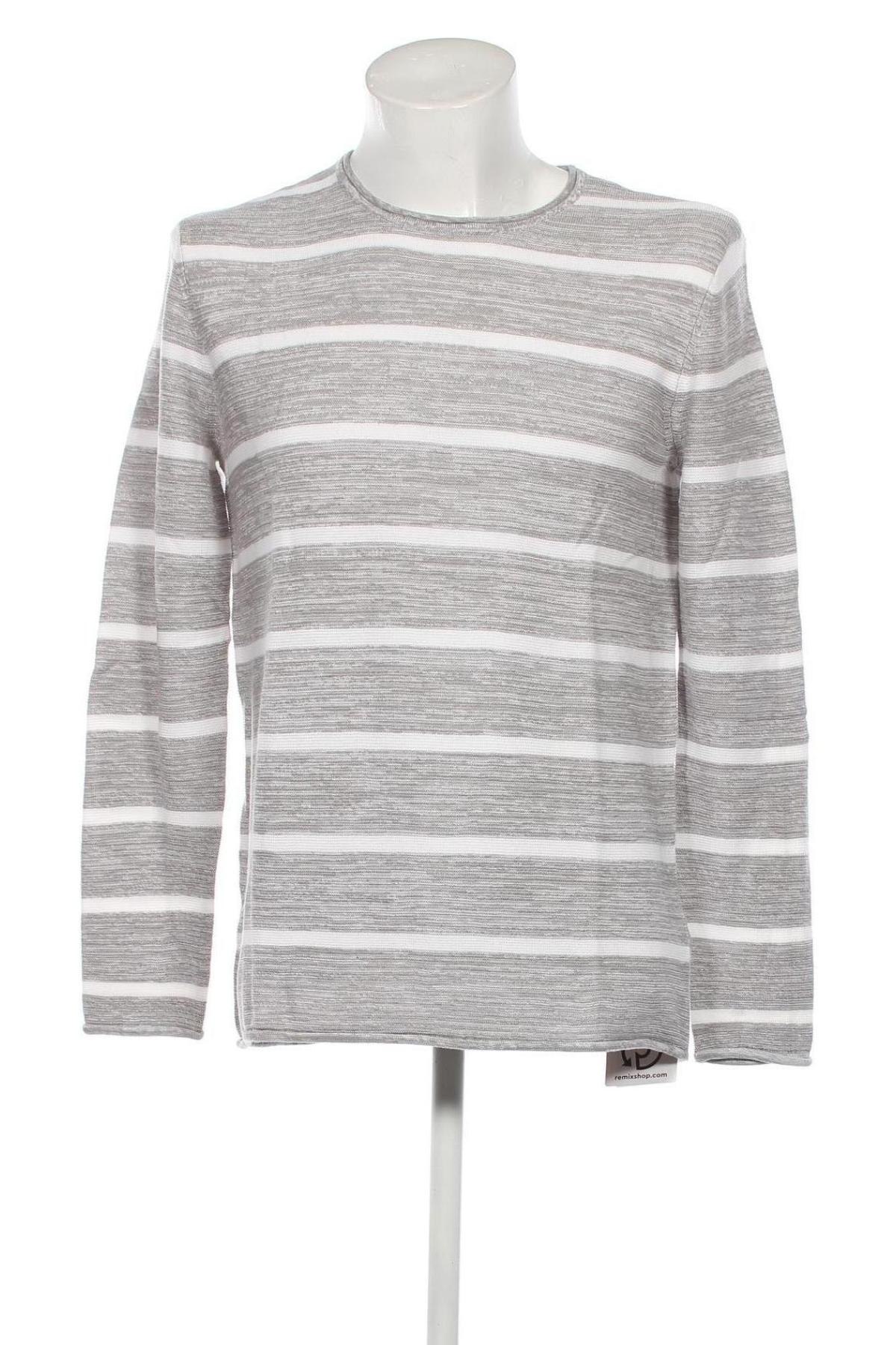 Мъжки пуловер John Devin, Размер M, Цвят Сив, Цена 15,18 лв.