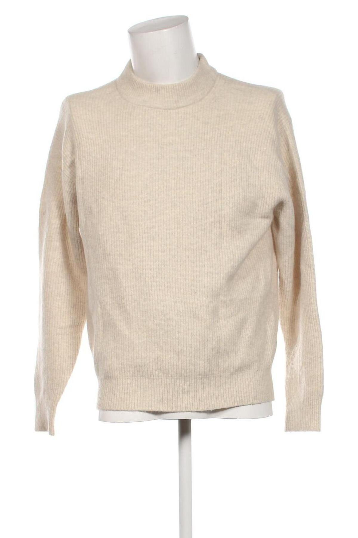 Herrenpullover Uniqlo, Größe M, Farbe Ecru, Preis € 16,70