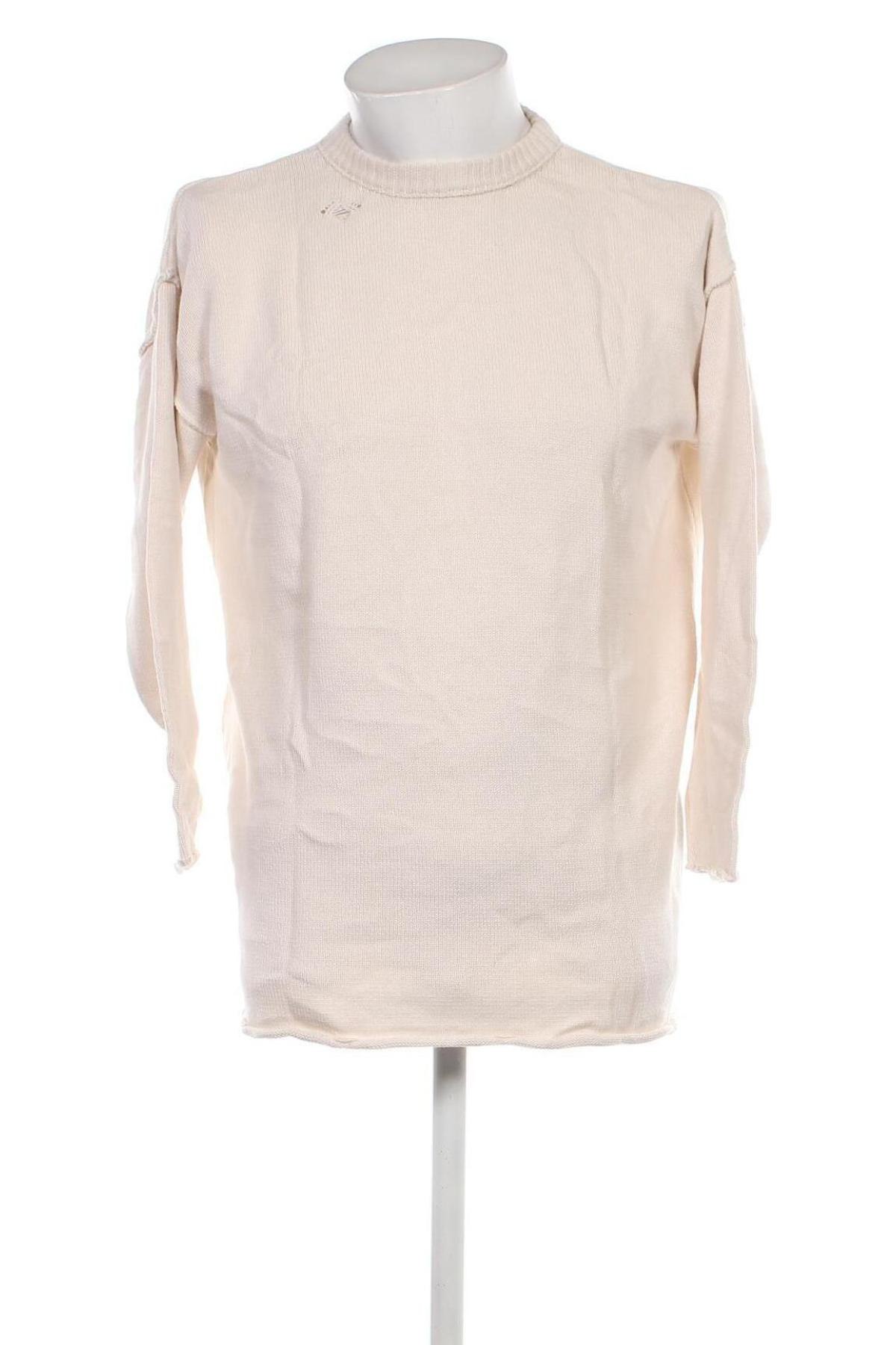 Ανδρικό πουλόβερ Zara, Μέγεθος M, Χρώμα Εκρού, Τιμή 4,84 €