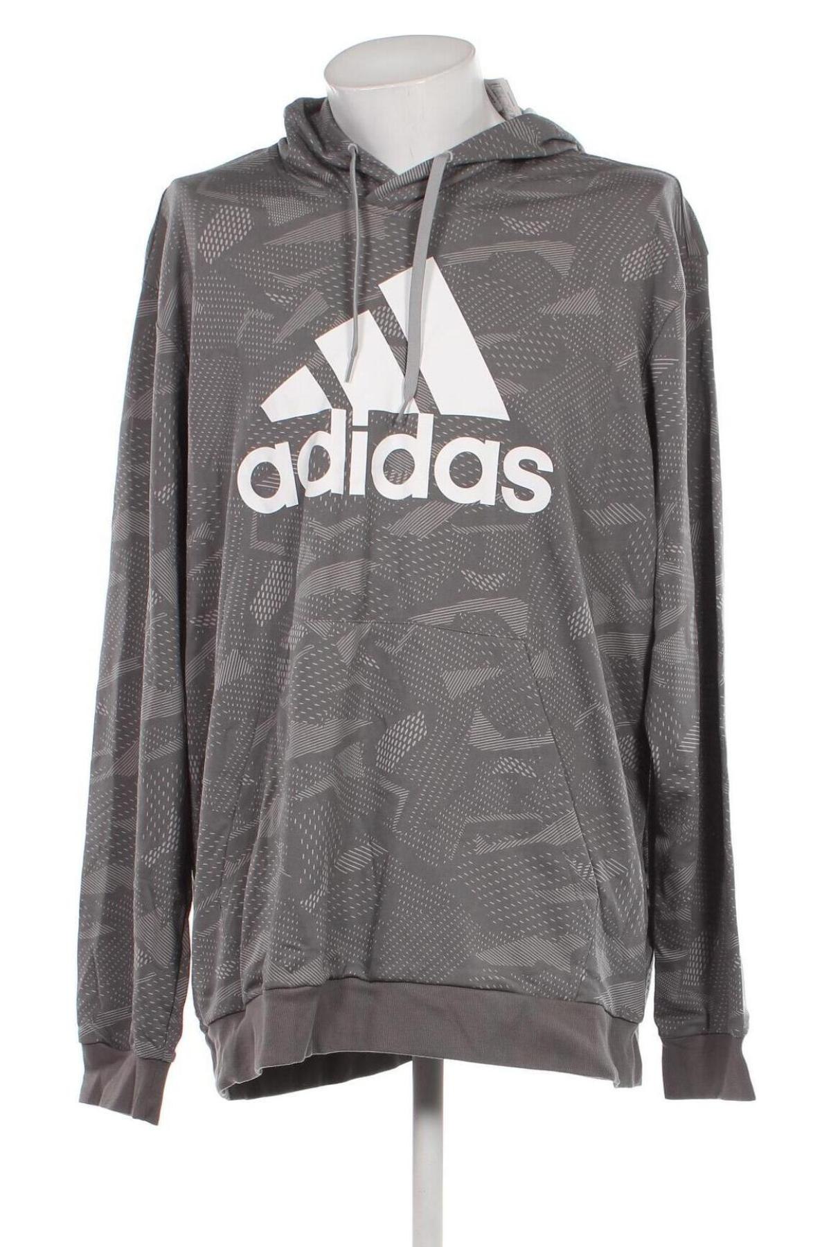 Ανδρικό φούτερ Adidas, Μέγεθος 3XL, Χρώμα Γκρί, Τιμή 56,69 €
