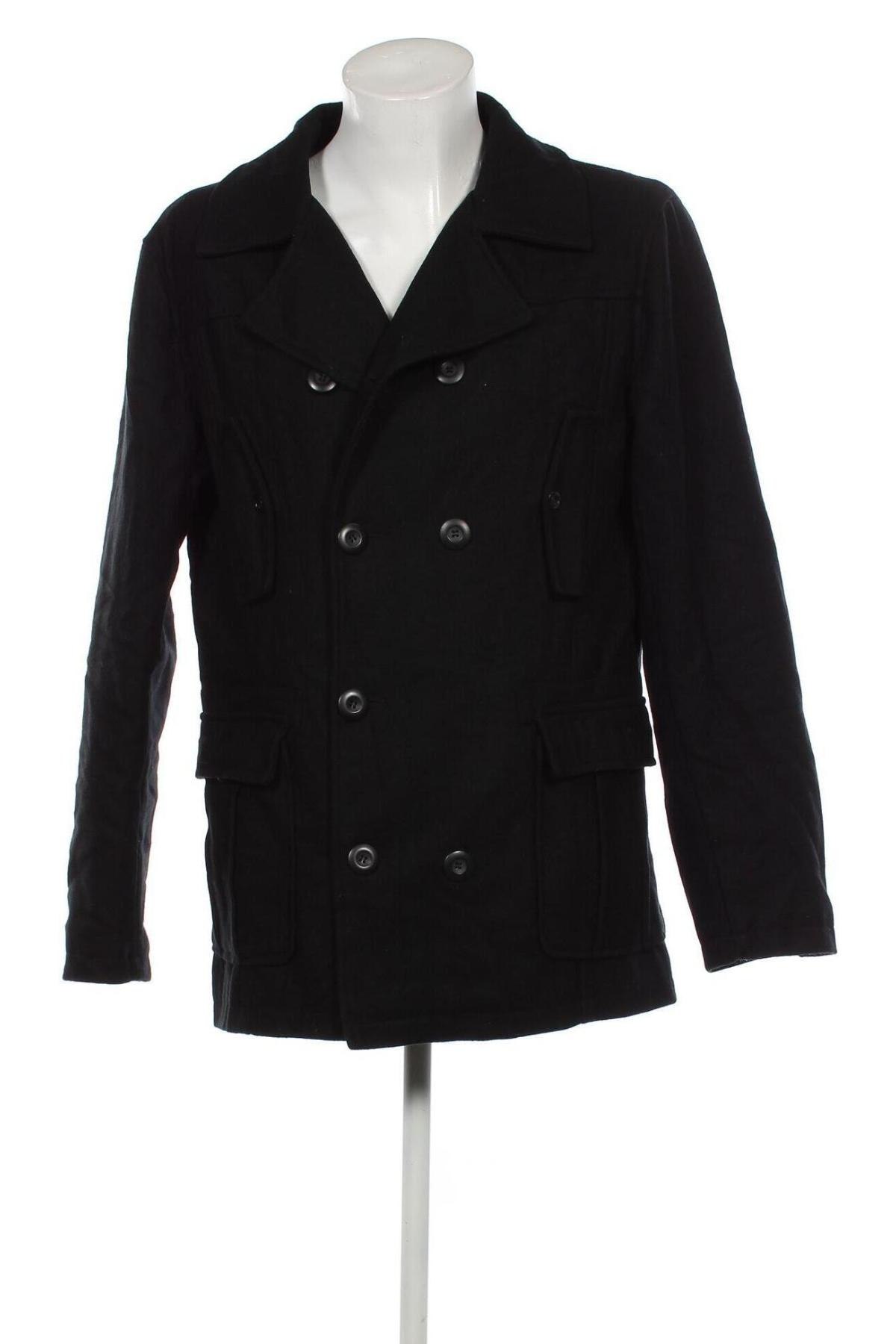 Мъжко палто, Размер XXL, Цвят Черен, Цена 32,10 лв.