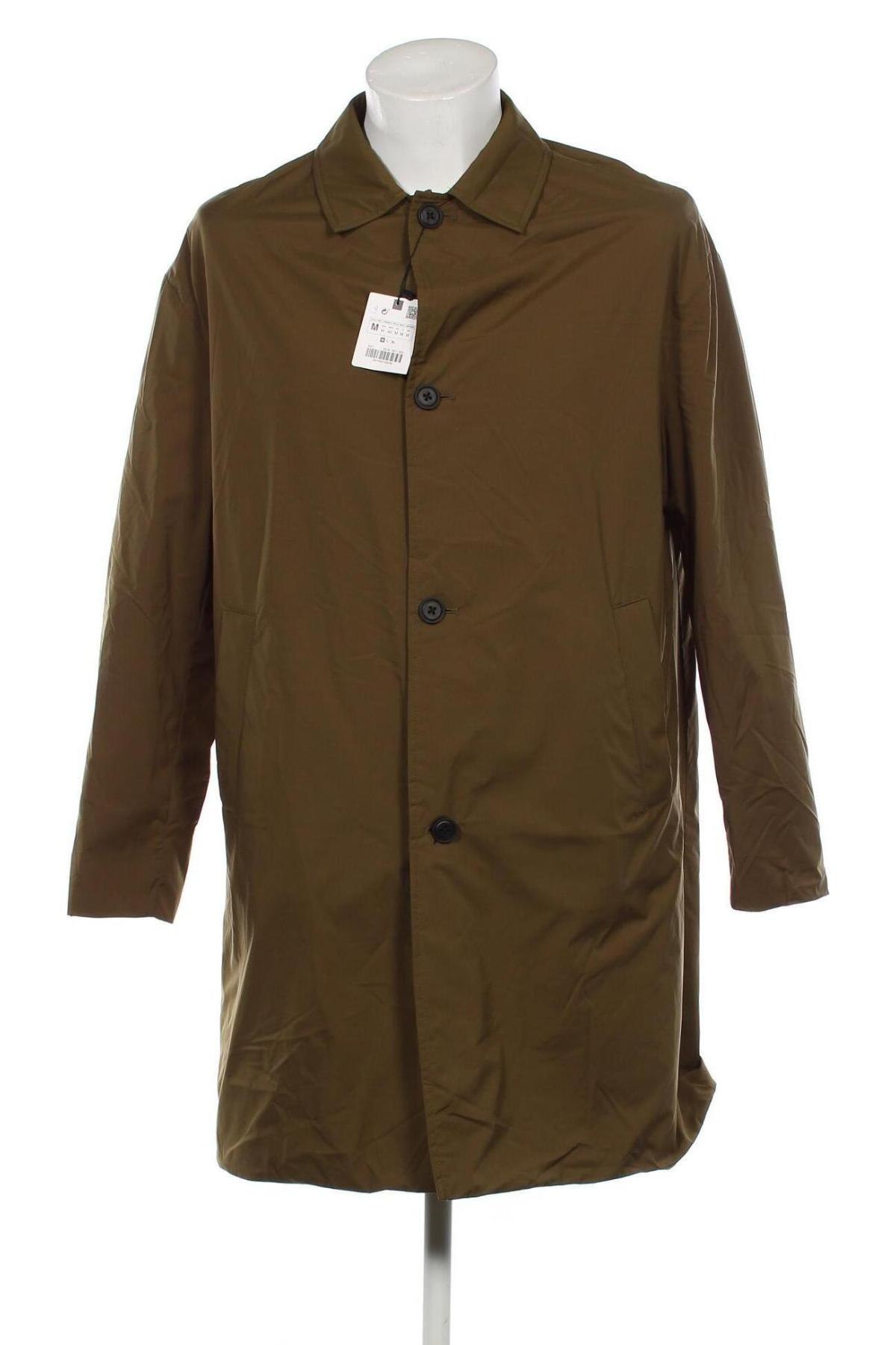 Palton de bărbați Zara, Mărime M, Culoare Verde, Preț 447,37 Lei