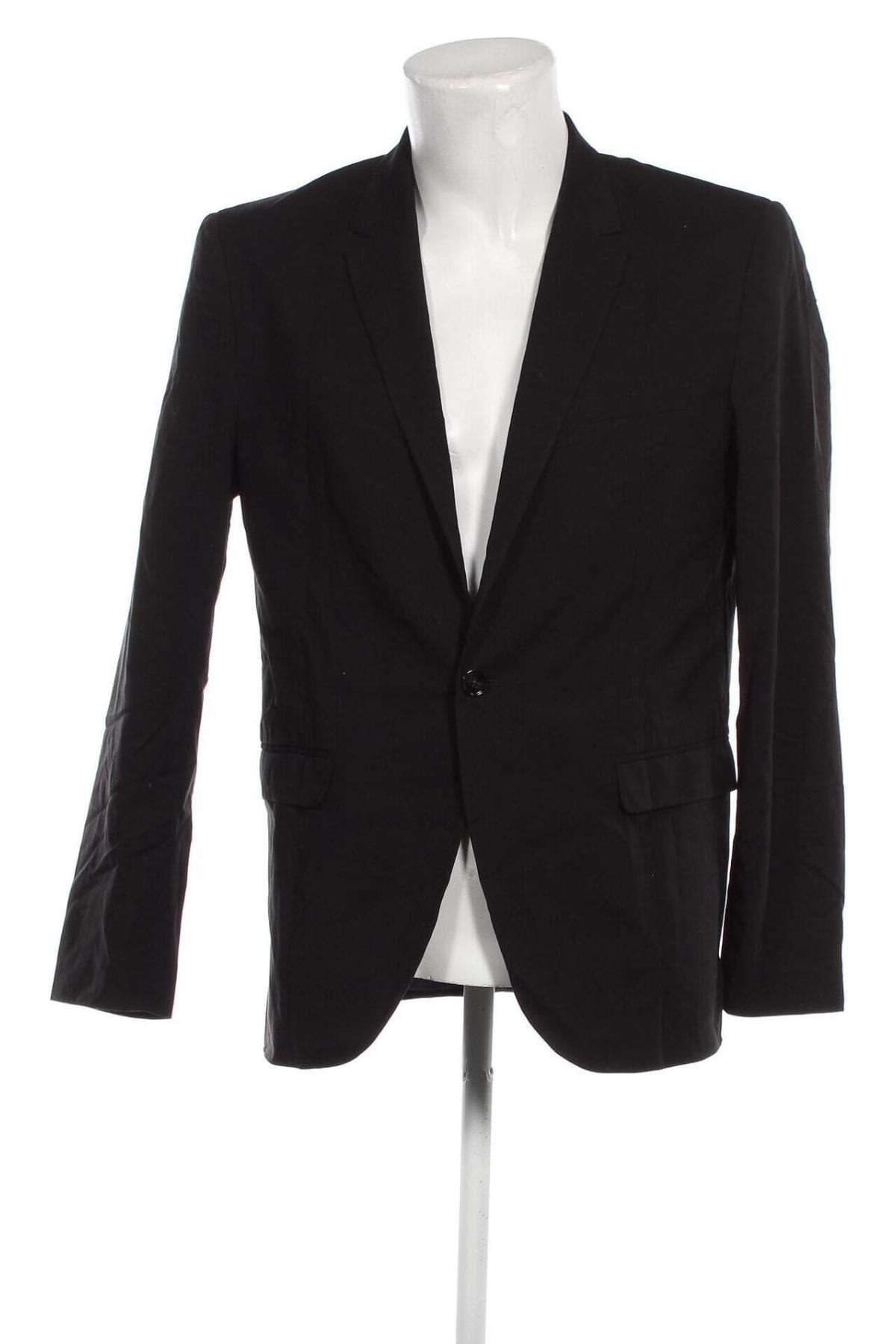 Мъжко сако H&M, Размер XL, Цвят Черен, Цена 11,00 лв.
