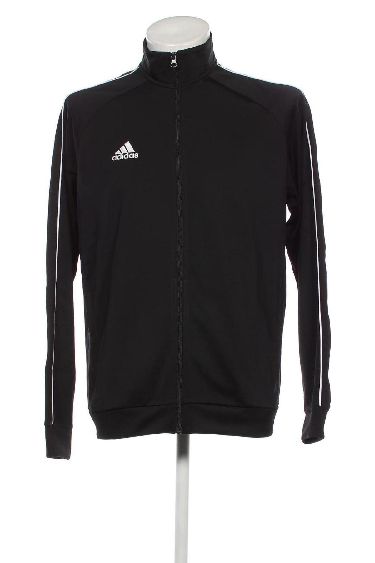 Ανδρική αθλητική ζακέτα Adidas, Μέγεθος L, Χρώμα Μαύρο, Τιμή 41,50 €