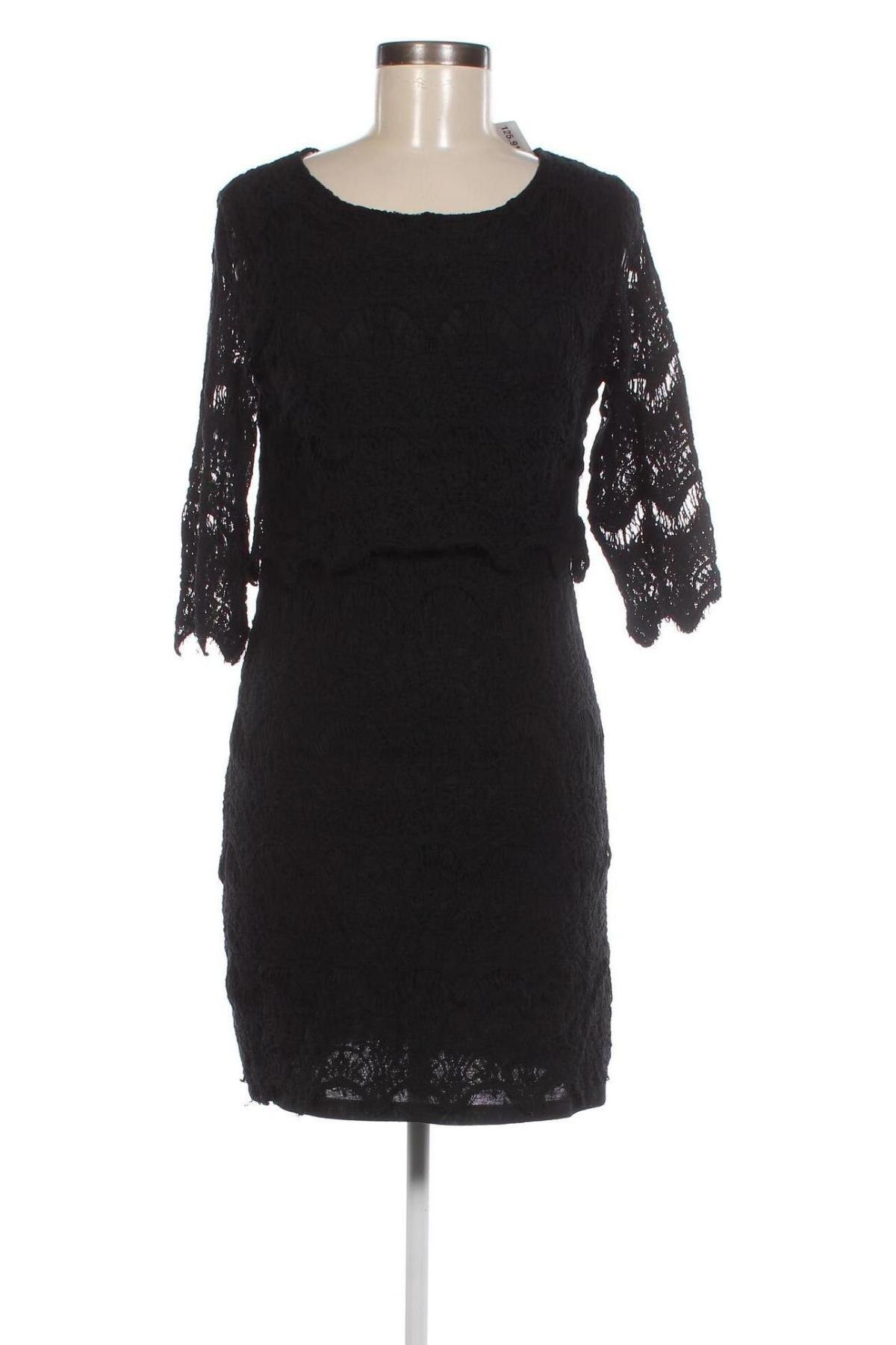 Kleid Free Quent, Größe M, Farbe Schwarz, Preis 3,08 €