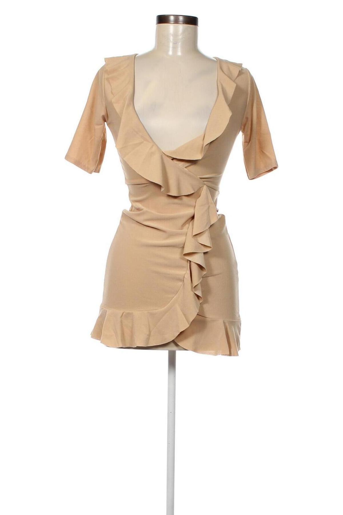 Φόρεμα Pretty Little Thing, Μέγεθος XXS, Χρώμα  Μπέζ, Τιμή 2,37 €