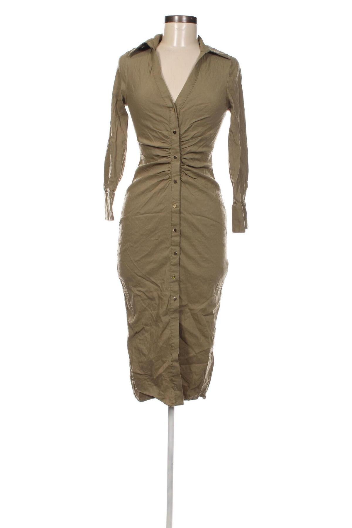 Kleid Zara, Größe XS, Farbe Grün, Preis 16,70 €