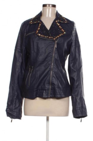 Damen Lederjacke, Größe XXL, Farbe Blau, Preis € 30,00