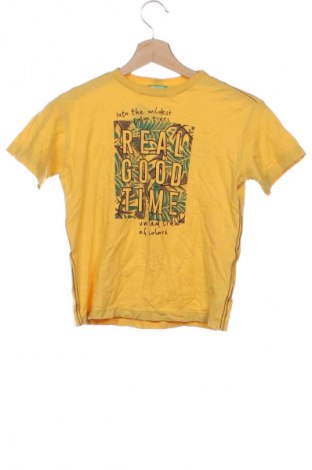 Dziecięcy T-shirt United Colors Of Benetton, Rozmiar 7-8y/ 128-134 cm, Kolor Żółty, Cena 49,99 zł