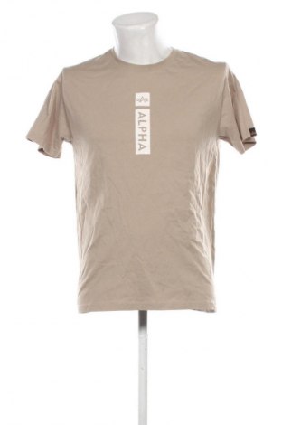 Herren T-Shirt Alpha Industries, Größe L, Farbe Beige, Preis 37,99 €