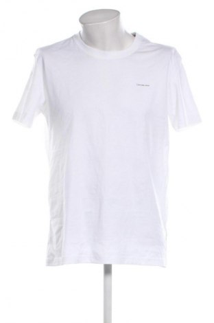 Herren T-Shirt Calvin Klein Jeans, Größe XL, Farbe Weiß, Preis 46,99 €