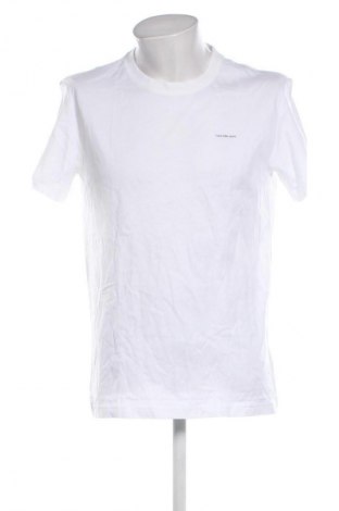 Herren T-Shirt Calvin Klein Jeans, Größe L, Farbe Weiß, Preis 46,99 €