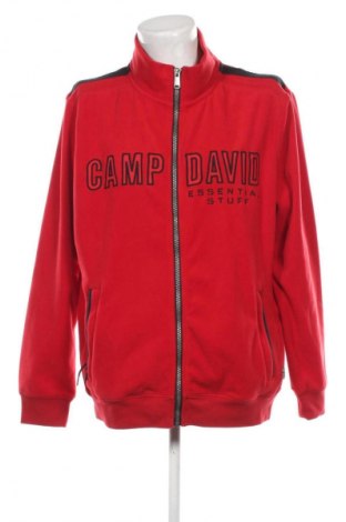 Herren Fleecejacke Camp David, Größe XXL, Farbe Rot, Preis 31,99 €