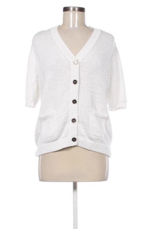 Damen Strickjacke Rabe, Größe L, Farbe Weiß, Preis 11,99 €