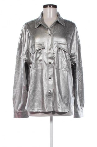 Γυναικείο πουκάμισο Bershka, Μέγεθος M, Χρώμα Ασημί, Τιμή 24,99 €