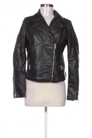 Дамско кожено яке H&M, Размер M, Цвят Черен, Цена 15,84 €
