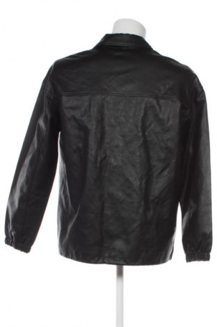 Męska skórzana kurtka Bershka, Rozmiar M, Kolor Czarny, Cena 151,99 zł