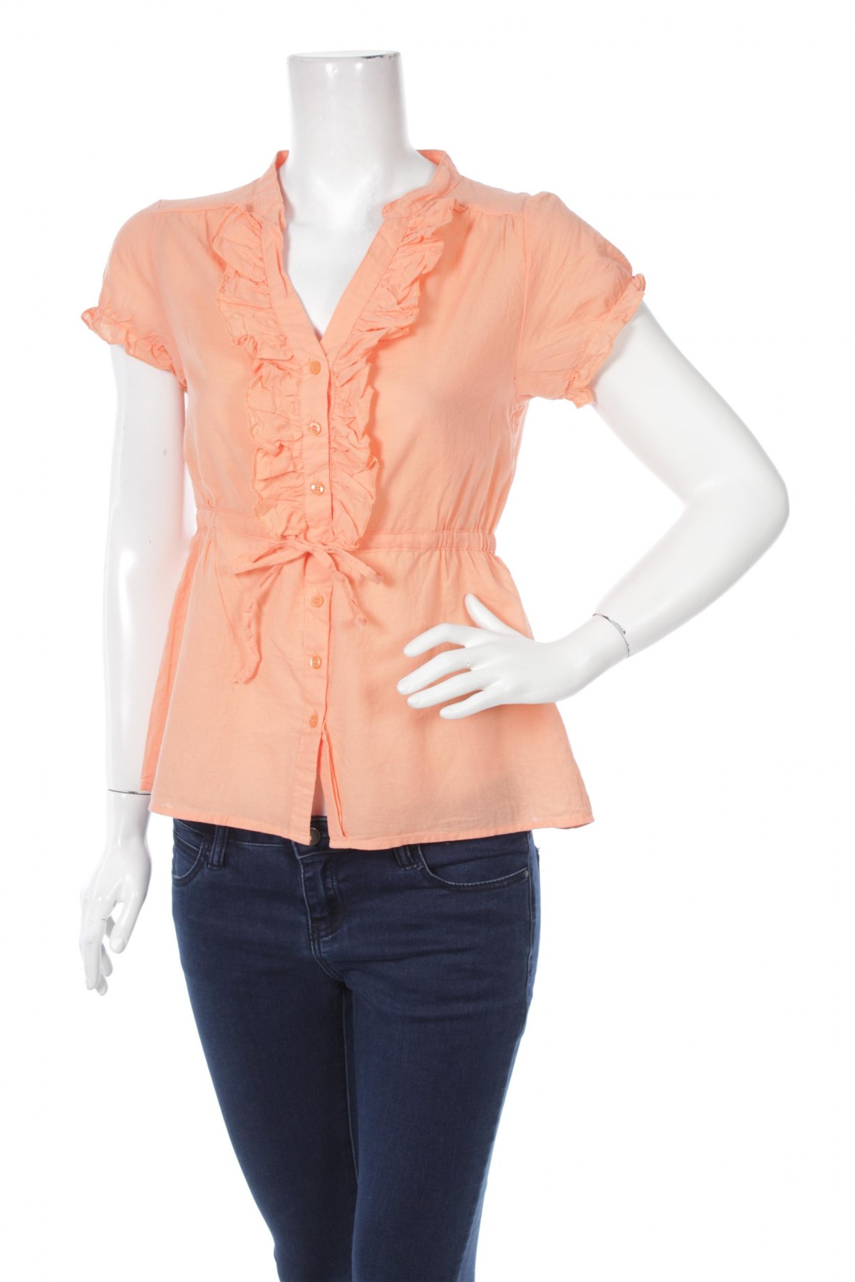 Γυναικείο πουκάμισο Casual Clothing, Μέγεθος M, Χρώμα Πορτοκαλί, Τιμή 9,28 €