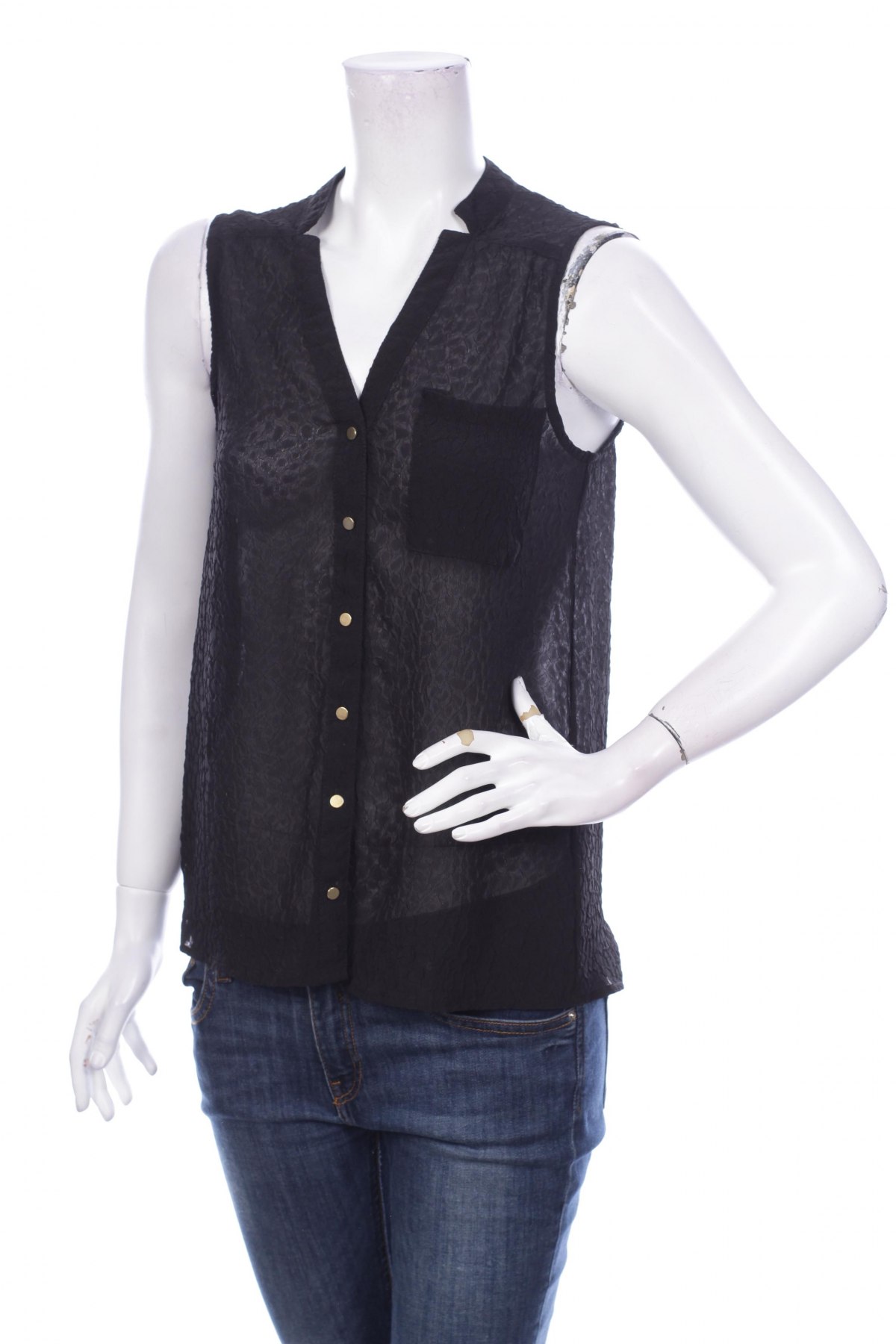 Γυναικείο πουκάμισο Only, Μέγεθος XS, Χρώμα Μαύρο, Τιμή 8,66 €