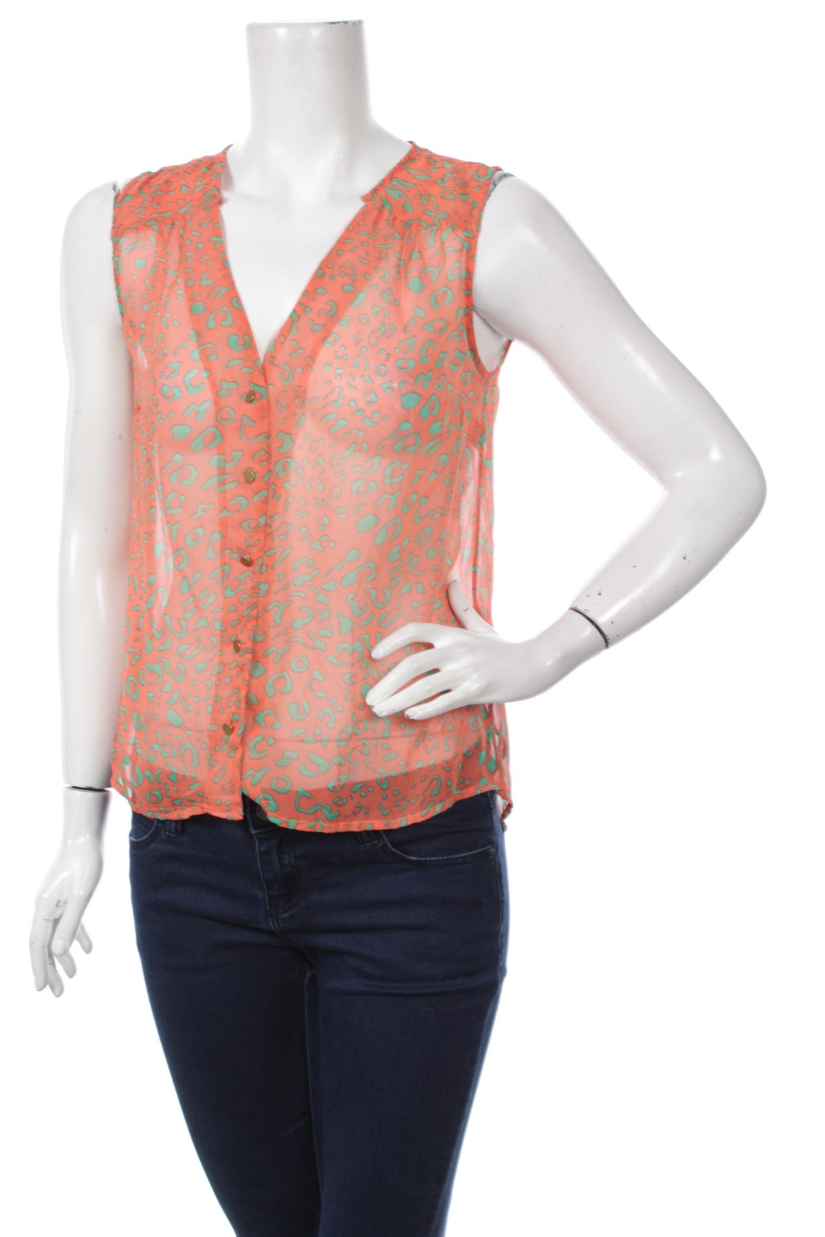 Γυναικείο πουκάμισο Vero Moda, Μέγεθος S, Χρώμα Πορτοκαλί, Τιμή 9,90 €