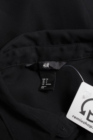 Γυναικείο πουκάμισο H&M, Μέγεθος XS, Χρώμα Μαύρο, Τιμή 15,46 €