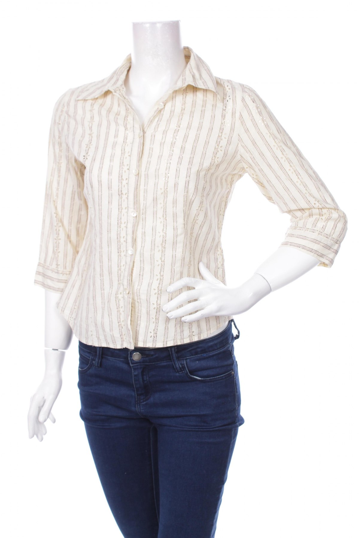 Γυναικείο πουκάμισο H&M Divided, Μέγεθος M, Χρώμα  Μπέζ, Τιμή 20,10 €