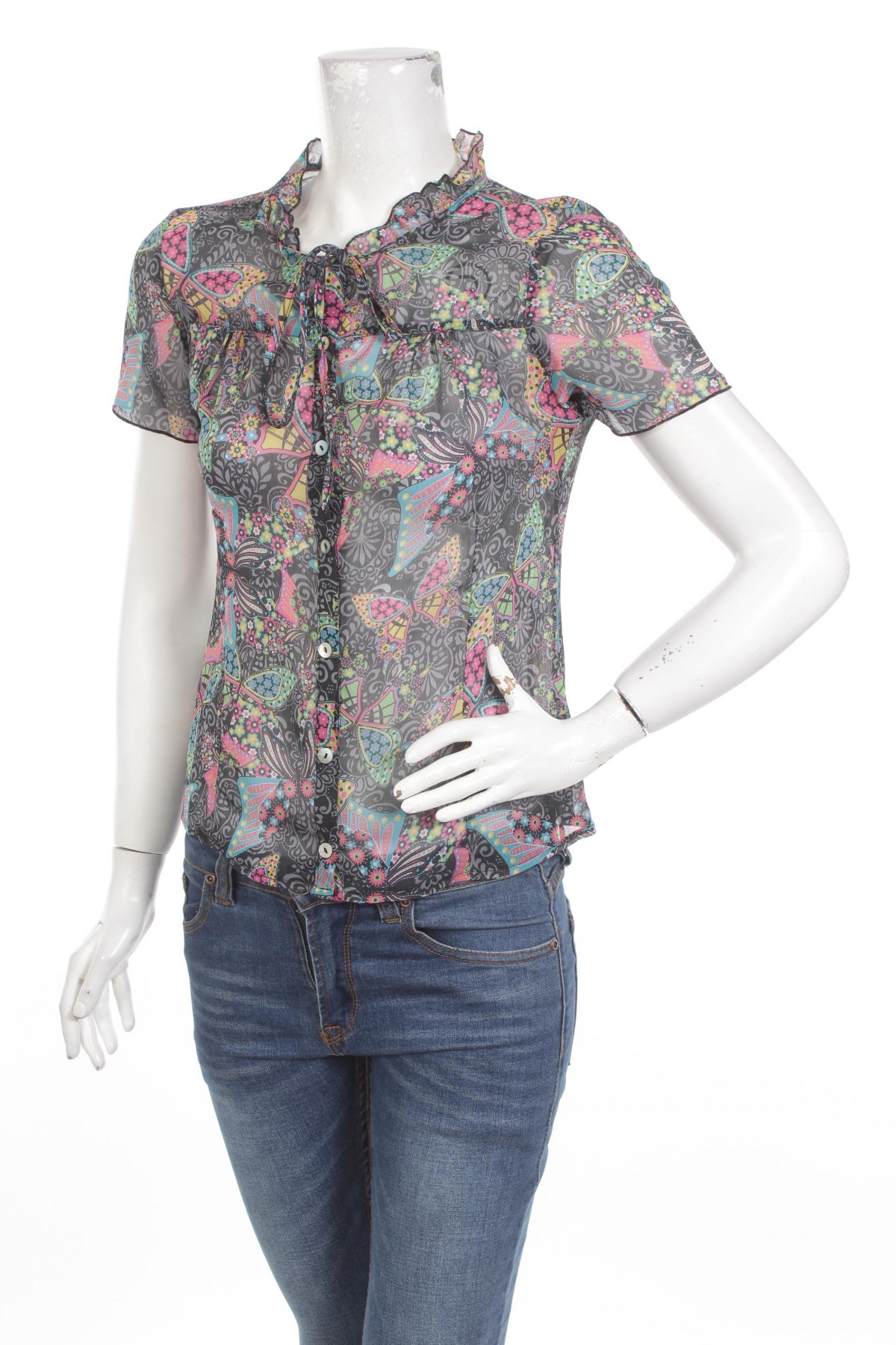 Γυναικείο πουκάμισο Topshop, Μέγεθος M, Χρώμα Πολύχρωμο, Τιμή 15,46 €