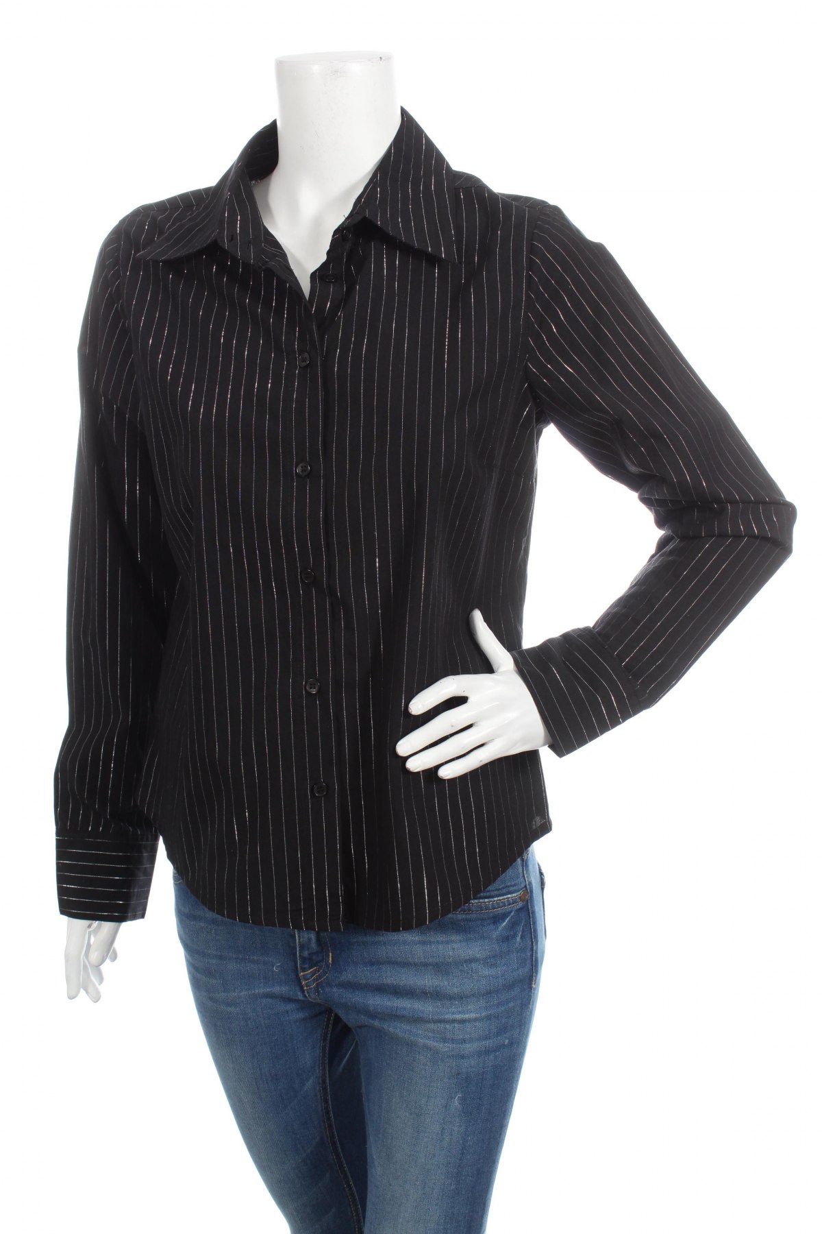 Γυναικείο πουκάμισο X-Mail, Μέγεθος M, Χρώμα Μαύρο, Τιμή 12,99 €