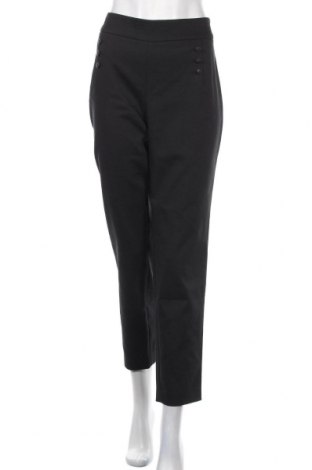 Дамски панталон Un Deux Trois, Размер XL, Цвят Черен, 60% памук, 37% полиестер, 3% еластан, Цена 186,75 лв.