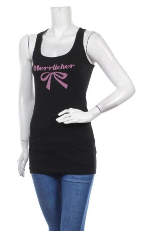Γυναικείο αμάνικο μπλουζάκι Herrlicher, Μέγεθος S, Χρώμα Μαύρο, Τιμή 7,27 €