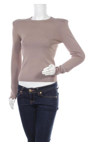 Дамски пуловер Zara, Размер M, Цвят Бежов, 54% полиамид, 46% вискоза, Цена 36,40 лв.