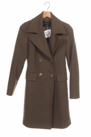 Дамско палто Massimo Dutti, Размер XS, Цвят Зелен, 80% вълна, 20% полиамид, Цена 155,40 лв.