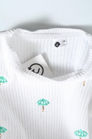 Детски пуловер Grain De Ble, Размер 13-14y/ 164-168 см, Цвят Бял, 100% памук, Цена 25,50 лв.