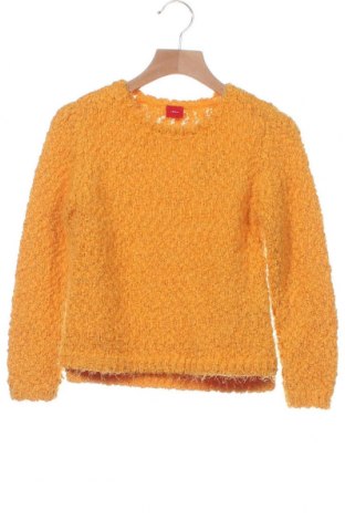 Детски пуловер S.Oliver, Размер 5-6y/ 116-122 см, Цвят Жълт, Полиестер, Цена 44,40 лв.
