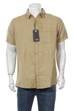 Ανδρικό πουκάμισο ! Solid, Μέγεθος XL, Χρώμα  Μπέζ, 55% λινό, 45% βαμβάκι, Τιμή 22,81 €