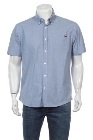 Ανδρικό πουκάμισο Manguun, Μέγεθος L, Χρώμα Μπλέ, Βαμβάκι, Τιμή 6,24 €