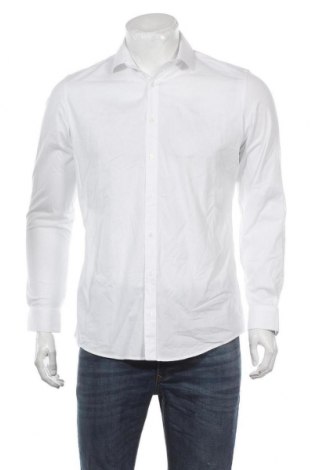 Мъжка риза S.Oliver Black Label, Размер M, Цвят Бял, 68% памук, 27% полиестер, 5% еластан, Цена 30,52 лв.
