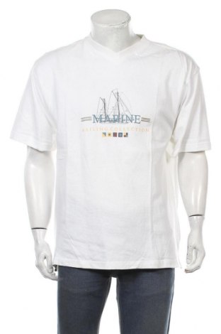 Мъжка тениска Canda, Размер L, Цвят Бял, 100% памук, Цена 14,49 лв.