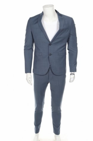 Мъжки костюм Cinque, Размер M, Цвят Син, 54% полиестер, 44% вълна, 2% еластан, Цена 239,60 лв.