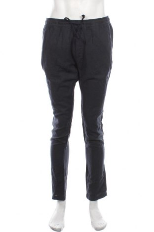 Ανδρικό παντελόνι ! Solid, Μέγεθος L, Χρώμα Μπλέ, 55% λινό, 45% βαμβάκι, Τιμή 9,18 €