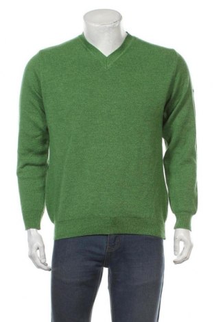 Мъжки пуловер, Размер M, Цвят Зелен, 80% вълна, 20% акрил, Цена 26,88 лв.