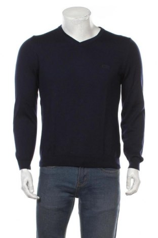 Мъжки пуловер Hugo Boss, Размер M, Цвят Син, 100% вълна, Цена 88,20 лв.