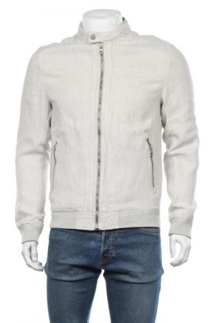Ανδρικό μπουφάν Zara Man, Μέγεθος L, Χρώμα  Μπέζ, 100% λινό, Τιμή 23,38 €