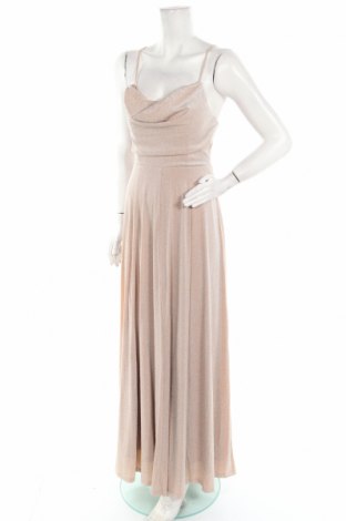 Sukienka Forever Unique, Rozmiar S, Kolor Beżowy, 56% poliamid, 33% metalowe nici, 11% elastyna, Cena 349,00 zł